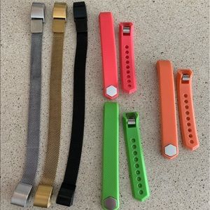 Fitbit Alta HR bands with charger.